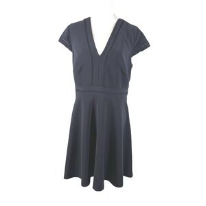 H&M Women's 14 Dress Navy A Line Side Zipper